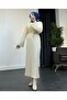 Lace-Up Oversized Knit Dress with Wide Sleeves - 2