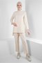 STRIPED SHIRT COLLAR DOUBLE PANT SUIT 43601 - 2