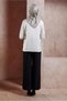 Satin Blouse with Flower Detail 44632 - 3