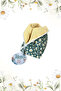 Daisy Patterned 100% Cotton Makeup and Cosmetic Bag |   22X12X10 cm |   Travel Organizer - 7