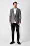 Jawa Men's Black-Grey Cotton Blend Lycra Stretch Fabric Sports Blazer Jacket - 8
