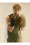 قميص رجالي من Everfit Training Essentials باللون الكاكي - 8