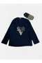Boy's Cotton Sleepwear with Deer Pattern Navy Blue Fleece Winter Pajama Set - 7