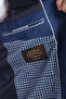 Adelfo Men's Blue Diagonal Suede Slim Fit Mono Collar Sports Blazer Jacket - 8