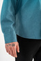 Men's Petrol Blue Comfortable Fit Sports Jacket with Flap, Double Pockets and Snap Fasteners - 8
