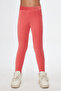 Dark Salmon Girls' Corduroy Leggings with Pockets - 2
