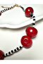 Zr Cherry Beaded Red Black White Necklace - 4
