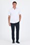 Men's White Rigid Collar Short Sleeve Pocket Comfort Fit Shirt 1004250262 - 2