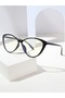 Unisex Women's Men's Oval Round Blue Light Protected Blue Block New Season Black Cat Eye Glasses - 5