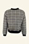 Yellow Plaid Jacket with Embroidered Pockets - 3