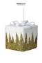 Christmas Ornament Glitter Zigzag Gift Box Gold 15 cm - 2