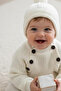 Children's Knitwear Selanik Knitted Hat Winter Special Buttoned Hat 3-Piece Set - 4