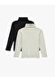 Long Sleeve Turtleneck 2-Piece Camisole T-Shirt Set