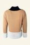 3-Color Knitwear Sweater with Orange Embroidery on Leather - 3