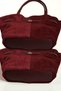 Women's Burgundy Shoulder Bag. Crossbody Bag. Handbag. Bag. Suede Bag. - 8