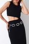 PINKMARK Women's Silver Ellipse Chain Belt - PMKM25620 - 2