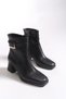 Women's Heeled Boots 00120010 Black Skin - 8