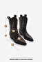 Women's Pointed Toe Cowboy Embroidered Western Boots Tevlus Brown - 8