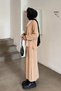 Skirt-Cardigan Hijab Knitwear Set Milky Brown - 2