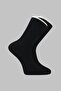 Men's Bamboo Ankle Long Straight Black Seamless Socks 6-Pack Premium Boxed - 2