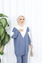 Elegant Collar Detail Knitwear Suit - 3