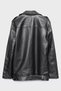 New Season Oversize Women's Black Biker Leather Jacket - 6