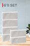 6 Pieces of Baseboard and Sofa Bed Type Skirting Board 64 X 45 X 22 cm Striped - 2