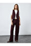 Lined Sleeveless Buttoned V-Neck Blazer Vest - 2