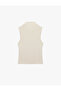 Modal Fabric Slim Fit Stand Collar Sleeveless Blouse - 4