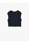 Sleeveless Crew Neck Hair Knit Sweater - 4