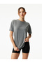 Crew Neck Short Sleeve Printed Oversize Sports T-Shirt