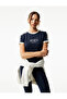Comfortable Fit Ribbed Crew Neck Short Sleeve Printed Sports T-Shirt