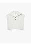 Half Button Turn-Down Collar Sleeveless Hair Knit Sweater - 4