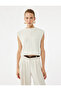 Sleeveless Crew Neck Hair Knit Sweater