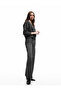 Wide Leg Trousers with Metallic Thread Detail