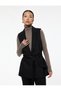 Double-Breasted Collar Sleeveless Belted Blazer Vest