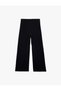 Elastic Waist Tied Wide Leg Pants with Stripe Detail on the Sides - 4