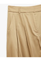 Cotton Pocket Pleated Detail High Waist Fabric Baggy Pants - 5
