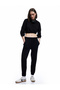 High Waist Oversize Jogger Sports Sweatpants with Lace-Up Waist