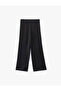 High Waist Wide Leg Fabric Palazzo Trousers - 4