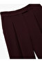 High Waist Ribbed Crepe Palazzo Pants with Pockets - 5