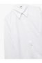 Regular Fit Classic Collar Long Sleeve Poplin Shirt - 5