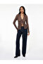 Slim Fit Semi-Transparent Long Sleeve Turn-Down Collar Lace Shirt - 2