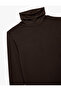 Slim Fit Viscose Fabric Long Sleeve Turtleneck T-Shirt - 5
