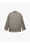 Double Breasted Pocket Long Sleeve Plaid Oversize Blazer Jacket - 7