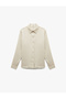 Classic Lapel Button Long Sleeve Satin Shirt - 4