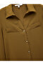 Crepe Fabric Buttoned Long Sleeve Shirt with Applique Detail - 5