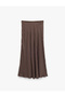 Viscose Fabric Fish Form Polka Dot Midi Skirt - 4