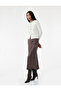 Viscose Fabric Fish Form Polka Dot Midi Skirt