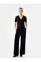 Buttoned Short Sleeve V Neck Knitwear Cardigan